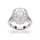 9.77 CT Cushion Cut Halo Lab Diamond Ring